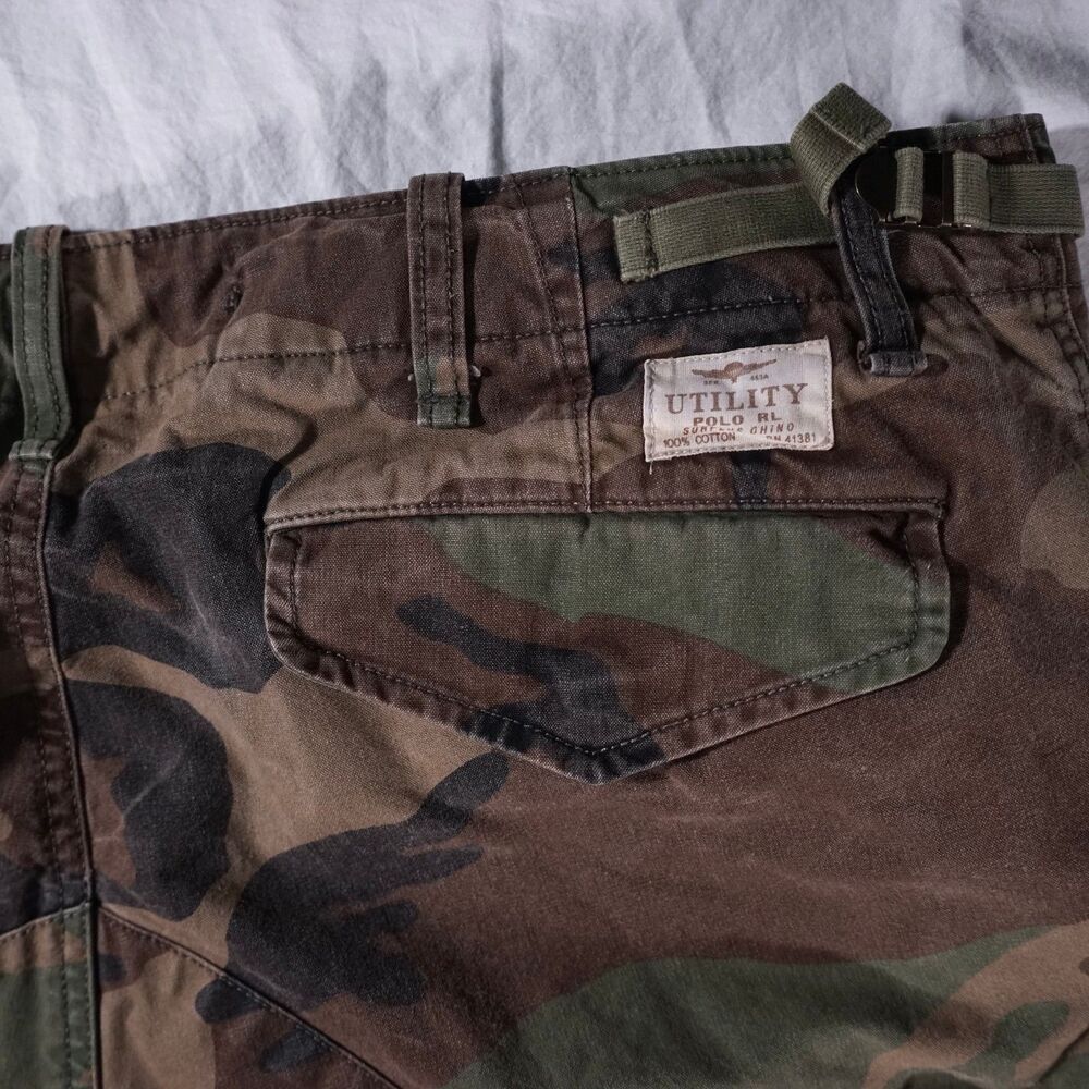Polo Ralph Lauren Camo Cargo Pants Utility Military Mens 34x30 - Picture 7 of 9